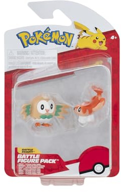 Pokemon 5- och 8cm kamp figuren 2-pack Tatsugiri och Rowlet - Leksaksfigur for barn 4+ - Officell Pokémon produkt for barnleksak