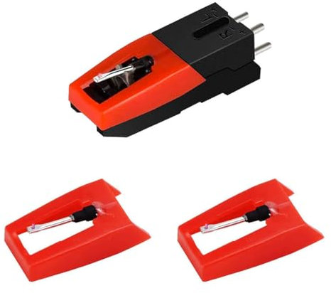 CATOR 2 PCS Pointe de Lecture, Aiguilles Tourne Disque, Tourne Disque Aiguille, Aiguille Diamant de Remplacement, Tourne Disque Aiguilles, Diamant Stylet de Remplacement pour Tourne-Disque Phonographe