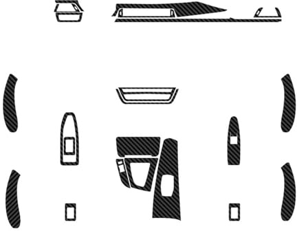 LAINGJINGMEI Compatible con BMW Serie 3 F30 G20 2013-2025, Pegatina Interior de Coche, Panel de Ventana de elevación, calcomanía, Caja de Cambios, Tablero, película Protectora, Accesorio(Carbon Black