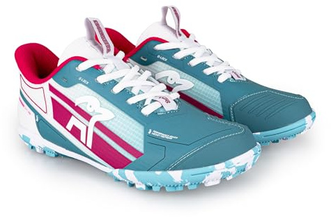 Kookaburra Orbit Junior Hockey Shoe – Size Junior 5 - Mint/Pink | Lightweight with EVA Midsole Cushioning & All-Surface Grip