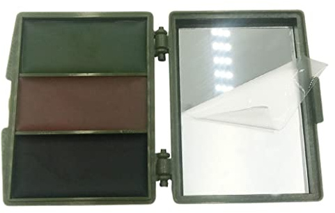 KBOLAE Peinture visage camouflage avec miroir pour maquillage chasse activités artistiques boîte carrée