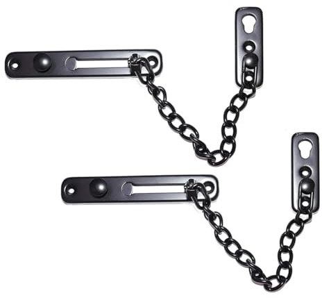 YIWOYI 2 cadenas de seguridad antirrobo de acero inoxidable para puertas y ventanas, mecanismo de bloqueo duradero con accesorios de instalación