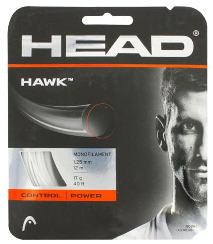 Hawk Racket String White, Size 17