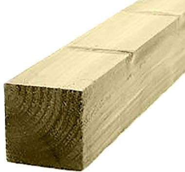 Ruby 4 x 4 (100mm) Pressure Treated Wooden Gate Fence Post 2.4m - Various Pack Sizes (1)