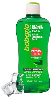 Babaria - After Sun Efecto Hielo Con Aloe Vera | Crema Hidratante Corporal 200ml | After Sun Babaria Con Aloe Vera | Crema Hidratante Hombre Y Mujer Con Vitamina B5