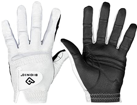 New Improved 2X Long Lasting Bionic RelaxGrip Golf Glove with Patented Double-Row Finger Grip System (Men's Large, Worn on Left Hand)