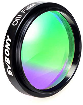 Svbony Teleskop Filter 1,25 Zoll O-III Nebel Filter 18 nm Ultra Hoher Kontrast Schmalbandfilter Filter für Astronomisches Teleskop (1,25 Zoll)