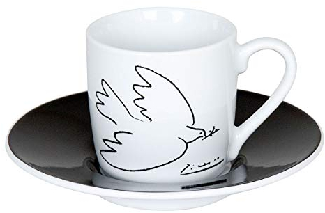 Könitz Picasso La Colombe De La Paix Espresso Set, 2-TLG, Espresso Tasse, Becher, Untertasse, Porzellan, 85 ML, 11 5 053 1989
