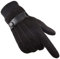 Guantes Cálidos Para Hombre Pantalla Táctil Térmicos de Ante Forro Polar Mitones Antideslizantes a Prueba de Invierno para actividades al aire libre Conducir Ciclismo Correr Camping (black)