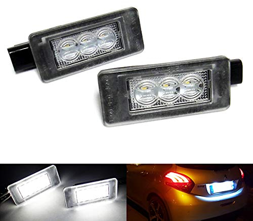 RZG 2x LED Licence Number Plate Light White Canbus For C3 III C4 II Picasso II C5 III DS4 208 2008 308 3008 5008