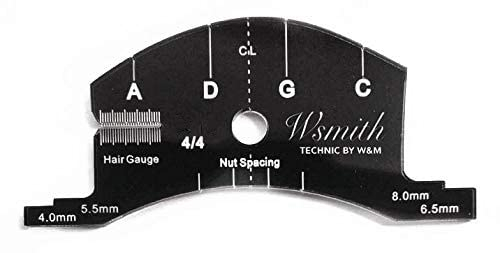 Jiayouy 1 Stück 4/4 Violoncello Brücken Reparatur Referenzwerkzeug Griffbrett Schaber Herstellung Vorlage Werkzeug Schwarz