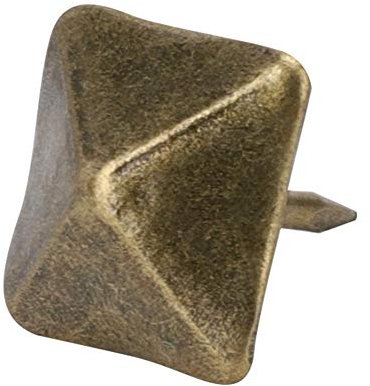 50 chinchetas de bronce para tapicería, clavos de burbuja de cabeza cuadrada, clavos para puertas de tapicería, accesorios de herrajes para muebles, construcción de casas y cocinas (19 mm x 20 mm)