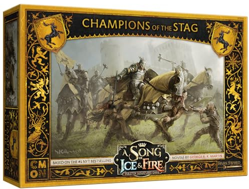 CMON, A Song of Ice & Fire – Streiter des Hirsches, Erweiterung, Tabletop, 2 Spieler, Ab 14+ Jahren, 45+ Minuten, Deutsch, Mehrsprachig, Mehrfarbig, Bunt, 6. Baratheon Erweiterung