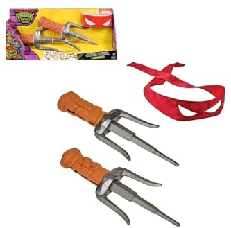 Teenage Mutant Ninja Turtles: Playmates Toys - Gioco di Ruolo Base di Raphael Sai Mutant Mayhem