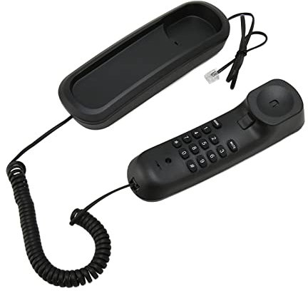 Wall Telephone, Redial Retro Corded Home Phone Battery Free Mute for Office for Hotel