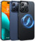 TORRAS Dr. Ultra Dünn 2024 Neu für iPhone 15 Pro Hülle für MagSafe [Nr. 1 Magnetkraft] Extrem Stoßfest Kratzfest iPhone 15 Pro Case(Samtiger Griff & Elegantes Aussehen)Slim Handyhülle Schwarz