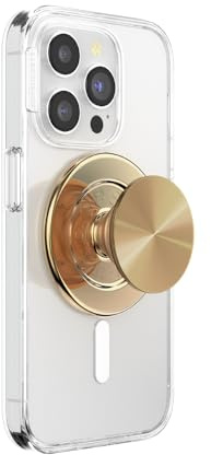 PopSockets Phone Grip for MagSafe, Magnetic Holder, Phone Stand, Enamel - Alum Radial Gold