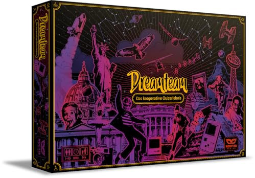 Dreamteam - Kooperatives Quizspiel für Erwachsene in 3 Schwierigkeitsstufen Allgemeinwissen in 700 Fragen für Freunden und Familie | Partyquiz für 2-40 Personen | Unterwegs und Zuhause