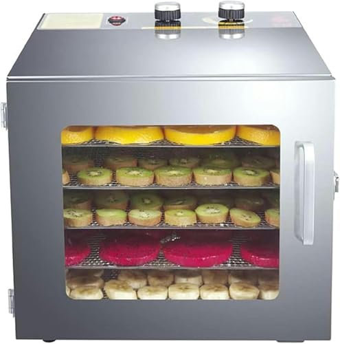 IEOWY Frutos Secos Mac, Deshidratador De Alimentos con 6 Capas De Acero Inoxidable, Secador De Frutas Y Verduras, Muy Adecuado para Refrigeradores Saludables ~/