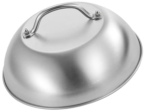 Copertura per griglia di cottura – Coperchio a cupola, scudo vapore in metallo, strumento rotondo per barbecue | Design resistente per bistecca e hamburger in acciaio inox, accessorio da cucina