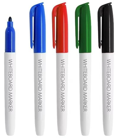 ROMAXO 4pcs Whiteboard Markers Assorted Colours, White Board Marker pen,Fine Tip Magnetic Color for Home, School and Office Uses Whiteboard Marker Bullet Tip Fine Tip Dry Wipe Pens