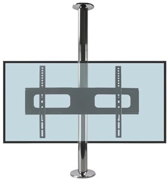 Soporte de TV Ajustable BG11 Giratorio for televisor LCD 23 a 65 Pulgadas Acero Inoxidable, Soporte Montaje en Pared divisoria, Altura 86 a 114 cm
