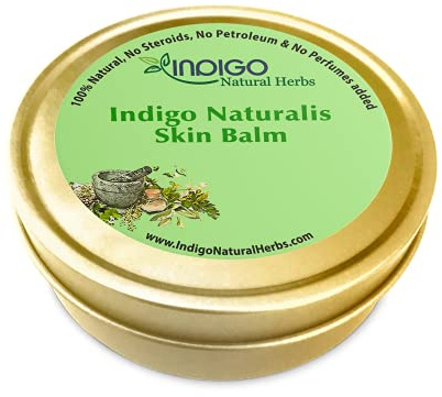 Indigo Natural Herbs Naturalis Skin Balm - Help Relieve Psoriasis, Eczema, Itching, Dry, Cracked Skin - Moisturizing & Soothing Formula with Argan, Almond, Hemp Seed Oil, Aloe Vera, Shea Butter, 4 oz
