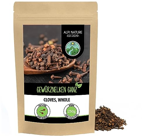 Alpi Nature Clavos de Olor Entero 250g, Clavo de Olor Entero para Cocinar y Hornear