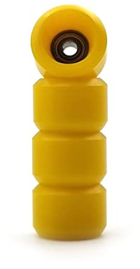 SPITBOARDS Fingerboard Pro Wheels con rodamientos de bolas auténticos, calidad de poliuretano CNC, calle Wheels Shape, (amarillo)