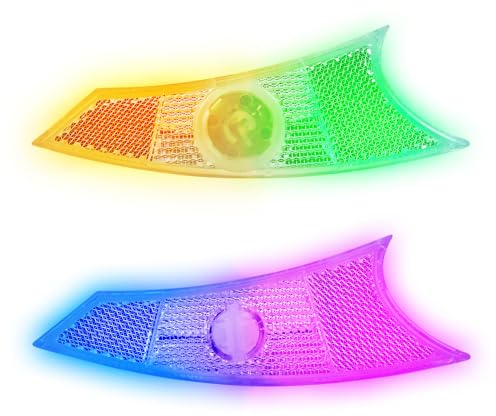 NATUCE 2 Stück Fahrrad Reflektoren,Speichenreflektoren,Speichenreflektoren Fahrrad mit hoher Strahlkraft,Speichen Reflektoren Set,Speichenreflektoren Fahrrad,für Mountainbike