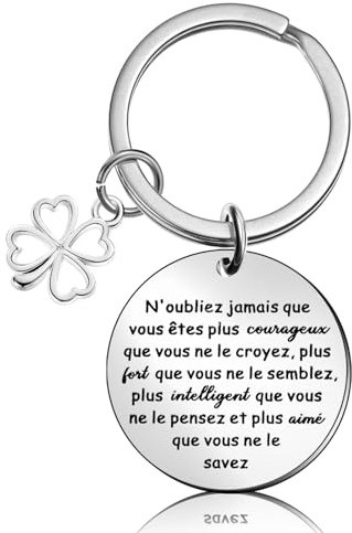 Otuuz Ermutigungs-Schlüsselanhänger Schlüsselanhänger Glücksbringer Geschenk des Mutes für Frauen Kleine Motivationsgeschenke für Mutter Oma Freund Sohn Tochter Freundin Kollege Krankenschwester