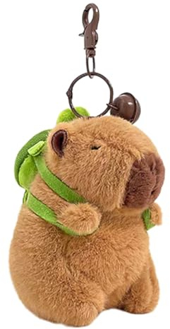 LGWJHCY Portachiavi Peluche Capibara, Portachiavi Ciondolo, Regali Decorativi Capibara, Cartone Animato Keyring Accessori per Auto Borsa Bici Zaino Decorazione Regali per Bambini.（Tartaruga）