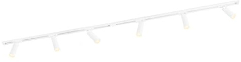 Ledvion - Track Lighting, 2m, 1-Phase, Without GU10 Light Source, White, 6 Spotlights, Ceiling Lights, gu10 led Bulbs, Kitchen Lights Ceiling, Extendable & Flexible
