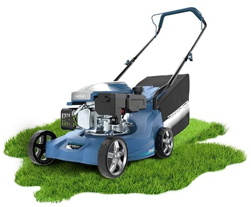 Cecotec Cortacésped de Gasolina Terrenator 2700.39 Power. Motor de 127cc, 2,1kW y 2,8CV, Función Corte y Recogida, Ancho de Corte 39cm, Altura de Corte Regulable en 3 Posiciones, Tanque de 0,8L