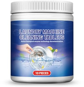 Washing Machine Cleaner Deep Clean Tablets,Washing Machine Descaler Clean Inside Drum and Laundry Tub Seal Removes Odor,Washing Machine Cleaner and Water Softener Tablets 10PC