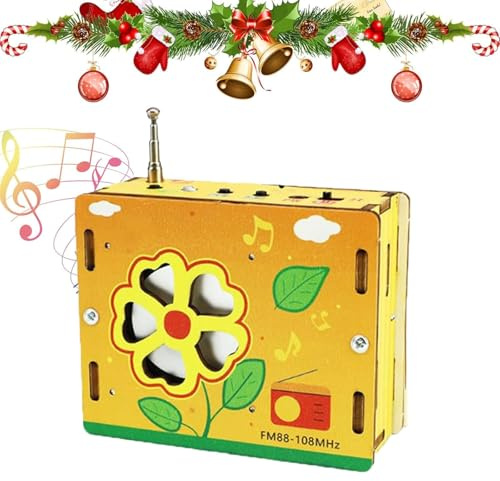Kit radio fai da te per bambini - Costruisci la tua mini radio AM/FM/SW | Giocattoli elettronici educativi STEM | Progetto di apprendimento senza saldature per bambini (1Pc)