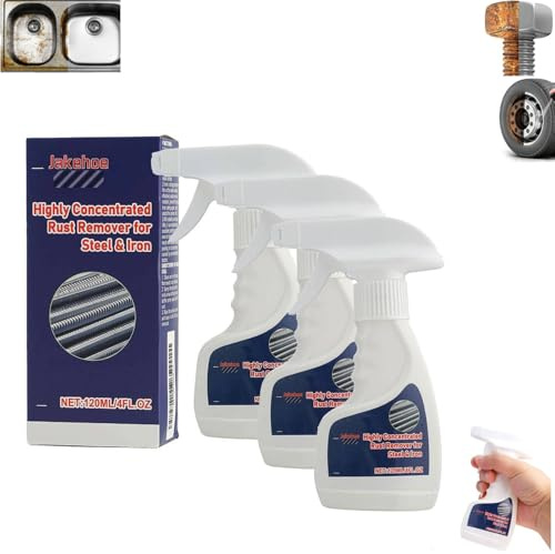 Rimozione della ruggine per metalli pesanti, 360 ml per acciaio e ferro, antiruggine altamente concentrato, spray anti-rus-t, spray multifunzionale per rimozione Rus-t, per vari metalli antiruggine