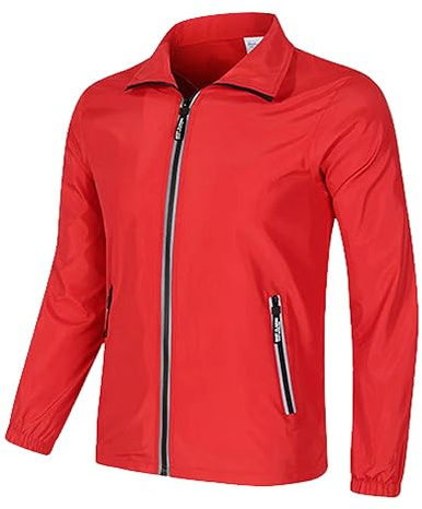 Generisch Giacca da mezza stagione, da uomo, traspirante, ultraleggera, per mountain bike, protezione UV, abbigliamento sportivo, maniche con giacca da ciclismo riflettente, corsa, escursionismo