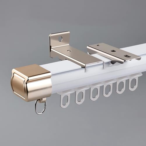 ain Track Kit – skjutbara tak/väggmonterade tunga aluminiumlegeringsskenor 290 cm/9,5 fot vid perfekt för hem- och kontorsfästen