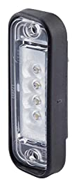 HELLA 2KA 010 278-311 Kennzeichenleuchte - Kennzeichenbeleuchtung - Anhänger - LED - 12V - Einbau/Schraubanschluss - CCC/ADR/GGVS - Lichtscheibenfarbe: glasklar - Stecker: Flachstecker - oben/außen