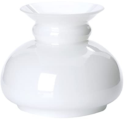 Lampada a cherosene Vesta in molte misure Paralume in vetro Petro lampada a petrolio in vetro cherosene opalino bianco (diametro inferiore: 190 mm)