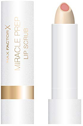 Max Factor Miracle Prep Lip Scrub für glatte Lippen mit feinem Zuckerpeeling, feuchtigkeitsspendend und einfach aufzutragen, 1er Pack (1 x 4 g)