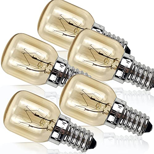 YANUODA Lampadina da forno 25W Piccola vite Edison E14 Lampadina di sale con base nichel Lampada pigmea (5)