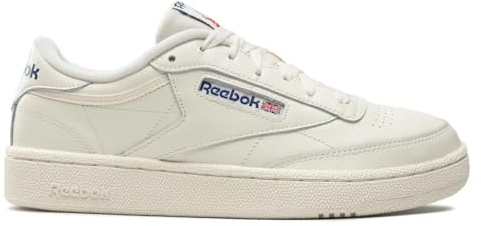 Reebok Men Club C 85 Sneaker, Chalk/Chalk/Classic Cobalt, 9