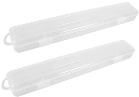 DIYEAH Transparente Stiftebox 2 Stück Kunststoff Pinselhalter Für Stifte Und Schreibgeräte Leere Geschenkbox Für Kunstbedarf Und Büro Praktische Aufbewahrung Für Aquarell Und