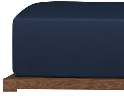 Uncover by Schiesser Spannbettlaken New Jersey - Edeljersey - 100 x 200 cm - Dunkelblau