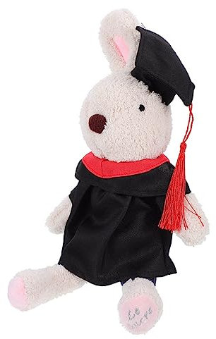 Yardwe Muñeca De Peluche para Graduación Forma De Conejo con Sombrero De para Decoración De Graduación