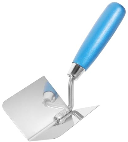NUOBESTY Ergonomic Stainless Steel Corner Trowel Durable Drywall Tool for Smooth Inside Angles Comfortable Grip Design for Effortless Wall Angle Repair