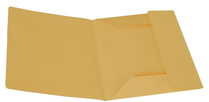 Mapp 3 flikar i kartong Manilla 150 Gr - 25x33 cm Pack 50 stycken Gul