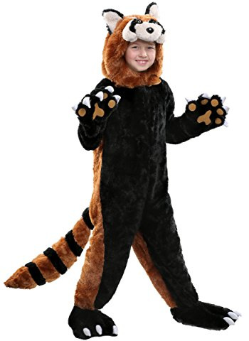 Fun Costumes - Adorable Red Panda Kids Costume, One-Piece Jumpsuit for Animal Dress-Up & Halloween - X-Large